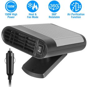 Fresh Fab Finds 12V 150W Portable Car Heater Heating Fan 2 In 1 Defroster Defogger Demister Windshield Heater Automotive Cooling Fan with Air Purifica