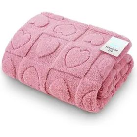 Small Dog Blanket Washable Pet Bed Cover Soft Fluffy Puppy Blanket With Premium Fleece 300GSM Cozy Calming Cat Blankets For Indoor Cats (Option: Pink)